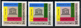 AFGANISTAN 1966 -20 ANIVERSARIO DE LA UNESCO - YVERT Nº 829/831** - Afghanistan