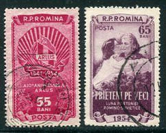 ROMANIA 1954 Romanian-Soviet Friendship Month Used,  Michel 1492-93 - Gebraucht