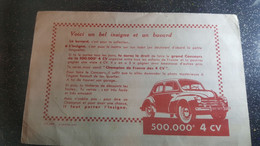 Buvard - RENAULT - 4CV - V