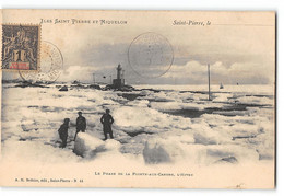 CPA Saint-Pierre Et Miquelon - Le Phare De La Pointe-aux-Canons L'hiver - San Pedro Y Miquelón