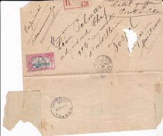GUADELOUPE, Partie D'enveloppe, 1 Franc, Recommandé, Pointe A Pitre 1937 - Sonstige & Ohne Zuordnung