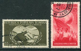 ROMANIA 1953 World TUC Used,  Michel 1456-57 - Gebruikt