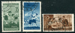 ROMANIA 1953 Pioneer Organisation Used.  Michel 1425-27 - Used Stamps
