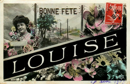 LOUISE * Louise * Prénom Name * Cpa Carte Photo * Alphabet Lettre L * Bonne Fête * Art Nouveau Jugenstil - Nombres