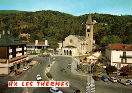 5063 Carte Postale AX LES THERMES Le Casino Et L'Eglise Saint Vincent  ( Voitures Anciennes ) 09 Ariège - Ax Les Thermes
