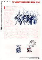 " 70e ANNIVERSAIRE DU 8 MAI 1945 " Sur Document Philatélique Officiel De 2015.  N° YT 4954. DPO - Militaria