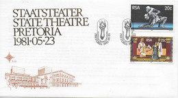 SOUTH AFRICA 23rd MAY 1981 STATE THEATRE, PRETORIA  FDC - Cartas & Documentos