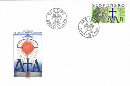 38506. Carta F.D.C. BRATISLAVA (Eslovaquia) 1993. Reconocimiento Antiguo Eslavo. CIRILO Y METODO - FDC