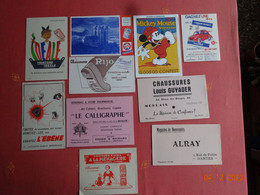 LOT 10 BUVARDS BLOTTING PAPER MICKEY TEINTURE MAZDA 4 CV  L'EBENE RIJO LE CALLIGRAPHE GRENOBLE GUYADER MORLAIX  ALARAY - Collections, Lots & Séries