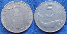 ITALY - 5 Lire 1955 R KM# 92 Republic Lira Coinage (1946-2001) - Edelweiss Coins - Altri & Non Classificati