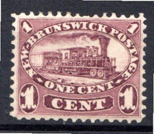 NOUVEAU BRUNSWICK - (Colonie Britannique) - 1860-63 - N° 4 - 1 C. Lilas - (Locomotive à Bois) - Other & Unclassified