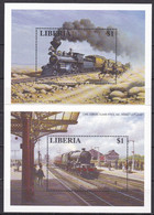Liberia 1996 - Mi.Nr. Block 142 - 148 - Postfrisch MNH - Eisenbahnen Railways Lokomotiven Locomotives - Trains