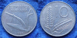 ITALY - 10 Lire 1967 R KM# 93 Republic Lira Coinage (1946-2001) - Edelweiss Coins - Autres & Non Classés