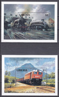 Liberia 1994 - Mi.Nr. Block 133 - 138 - Postfrisch MNH - Eisenbahnen Railways Lokomotiven Locomotives - Trains