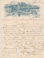 Lettre Illustrée 20/8/1904 IGNAZ ORNSTEIN Destillate Distillerie TEPLITZ TURN Böhmen - Tchéquie - Altri & Non Classificati