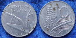 ITALY - 10 Lire 1976 R KM#93 Republic Lira Coinage 1946-2001 - Edelweiss Coins - Andere & Zonder Classificatie