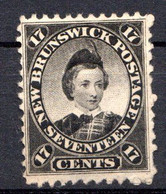 NOUVEAU BRUNSWICK - (Colonie Britannique) - 1860-63 - N° 9 - 17 C. Noir - (Prince De Galles) - Autres & Non Classés