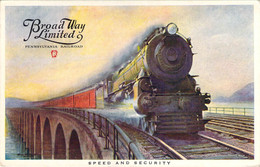 Broad Way Limited Pennsylvania Railroad Speed And Security Compagnie Ferroviaire AMéricaine - Otros & Sin Clasificación