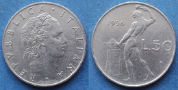 ITALY - 50 Lire 1956 R "Vulcan" KM# 95.1 Republic (1946-2001) - Edelweiss Coins - Otros & Sin Clasificación