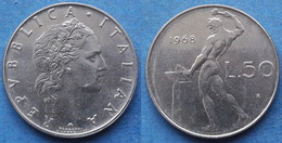 ITALY - 50 Lire 1968 R "Vulcan" KM# 95.1 Republic (1946-2001) - Edelweiss Coins - Altri & Non Classificati