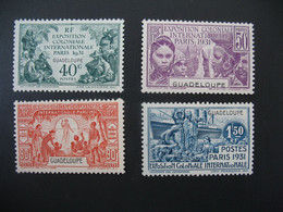 Guadeloupe N° 123 à 126  Exposition Coloniale 1931    Série Complète    Neuf * - Ongebruikt