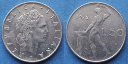 ITALY - 50 Lire 1972 R "Vulcan" KM# 95.1 Republic (1946-2001) - Edelweiss Coins - Andere & Zonder Classificatie