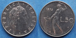 ITALY - 50 Lire 1973 R "Vulcan" KM#95.1 Republic (1946-2001) - Edelweiss Coins - Otros & Sin Clasificación