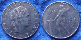 ITALY - 50 Lire 1976 R "Vulcan" KM# 95.1 - Edelweiss Coins - Edelweiss Coins - Andere & Zonder Classificatie