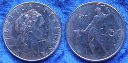 ITALY - 50 Lire 1977 R "Vulcan" KM#95.1 Republic (1946-2001) - Edelweiss Coins - Other & Unclassified