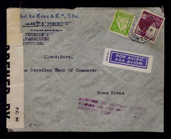 Portugal CENSORED COVER, PORTO - NEW YORK Special Cancel (SUPPOSED TO CONTAIN MATTER SUBJECT TO THE .....) 1947 Sp7203 - Other & Unclassified
