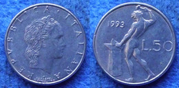 ITALY - 50 Lire 1993 R "Vulcan" KM# 95.2 - Edelweiss Coins . - Autres & Non Classés