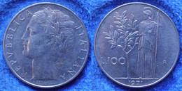 ITALY - 100 Lire 1971 R KM# 96.1 Republic Lira Coinage - Edelweiss Coins - Other & Unclassified