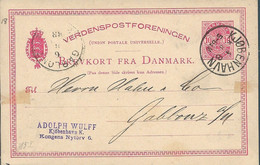 DENMARK   -  N ICE  1883 ENTIRE POSTAL STATIONERY - 1494 - Unclassified