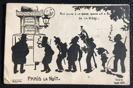 75 - HUMOUR - Série PARIS LA NUIT Illustrée Signée Norwins / Yruam - Faut Aller à La Queue Quand On A Bu De La Bière ;) - Norwins