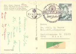 POST CARD OSTERREICH SPECIAL POSTMARK FANTASTIC 1966 WIEN   (DIC20020) - Cirque