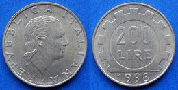 ITALY - 200 Lire 1998 R KM# 105 Republic Lira Coinage - Edelweiss Coins - Autres & Non Classés