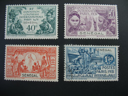 Sénégal  N° 110 à 113  Exposition Coloniale 1931    Série Complète    Neuf * - Ungebraucht