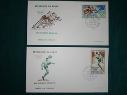 Congo 1968 19th Olympic Games, Mexico City, Set FDC VF - FDC