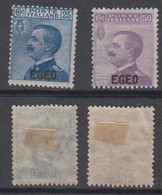Italy EGEO Mi# 1-2 * Mint Overprint 1912 - Ägäis