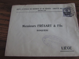 14-18: Lots De 4 Lettres De BXL Affranchies Avec 4 Timbres Différents  PERFORES + Cachets Mauves Au Verso - Zonder Classificatie