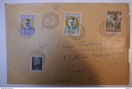 G1 VATICAN BELLE LETTRE 1951 ROME POUR PARIS R DU CHERCHE MIDI + AFFRANCHISSEMENT PLAISANT - Lettres & Documents