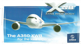 Autocollant Sticker Airbus A350 XWB Extra Wide Body For The Xtra Experience 23x12 Cm. - Autocollants
