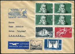Switzerland 1948 GENÈVE-ANTILLES Air Mail SF Cover Sonderflug Vol Spécial Luftpost Flugpost Schweiz Suisse > Martinique - Other Documents