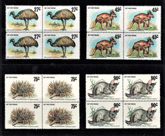 Hutt River Province 1983 Animals - Wildlife Set As Blocks Of 4 MNH - Cinderelas