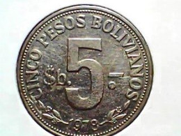 Bolivia 5 Pesos Bolivianos 1978 Km 197 - Bolivie