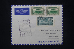 SYRIE - Enveloppe Air France Du Voyage Retour Du 1er Vol France / Syrie En 1938, De Damas Pour Paris - L 80548 - Lettres & Documents