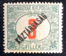 Magyar Posta - Hungarie - P4/30 - MNH - 1919 - Michel 47 - Cijfer Met Opdruk - Officials