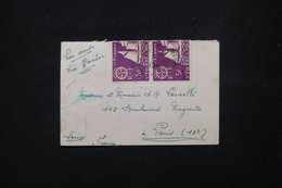 ST PIERRE ET MIQUELON - Petite Enveloppe Par Avion Via Gander Pour Paris En 1948, Affra.  France Libre - L 80579 - Storia Postale