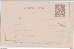 Entier Neuf Carte Lettre Type Groupe 15ct Brun Cote D'ivoire - Briefe U. Dokumente