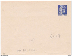 Type Paix 65ct Bleu Enveloppe Neuve - Enveloppes Types Et TSC (avant 1995)